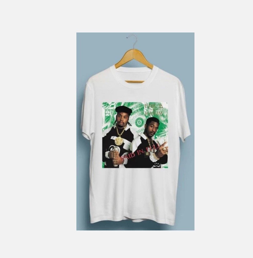 Unisex shirt Cotton Oversize Large Size Vintage Eric B Rakim PAID In FULL T Shirt Size S5XL