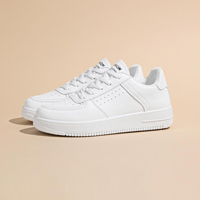 Autumn Women's Shoes New Breathable Little White Shoes Children's Korean Version Versatile Thick-soled Heightening Sports Shoes Casual Board Shoes Tr
