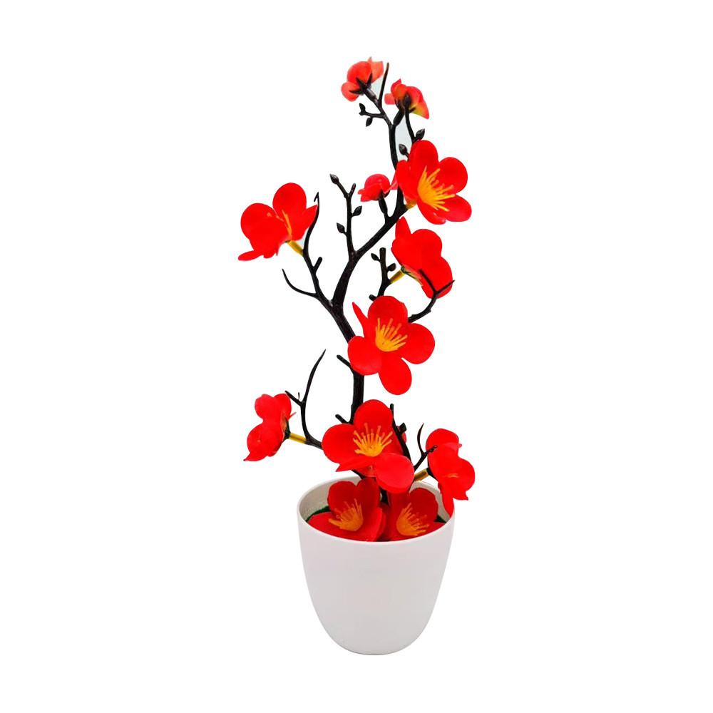 Artificial Plum Blossom Botanical Potted Plant For Wedding Decoration Bedroom