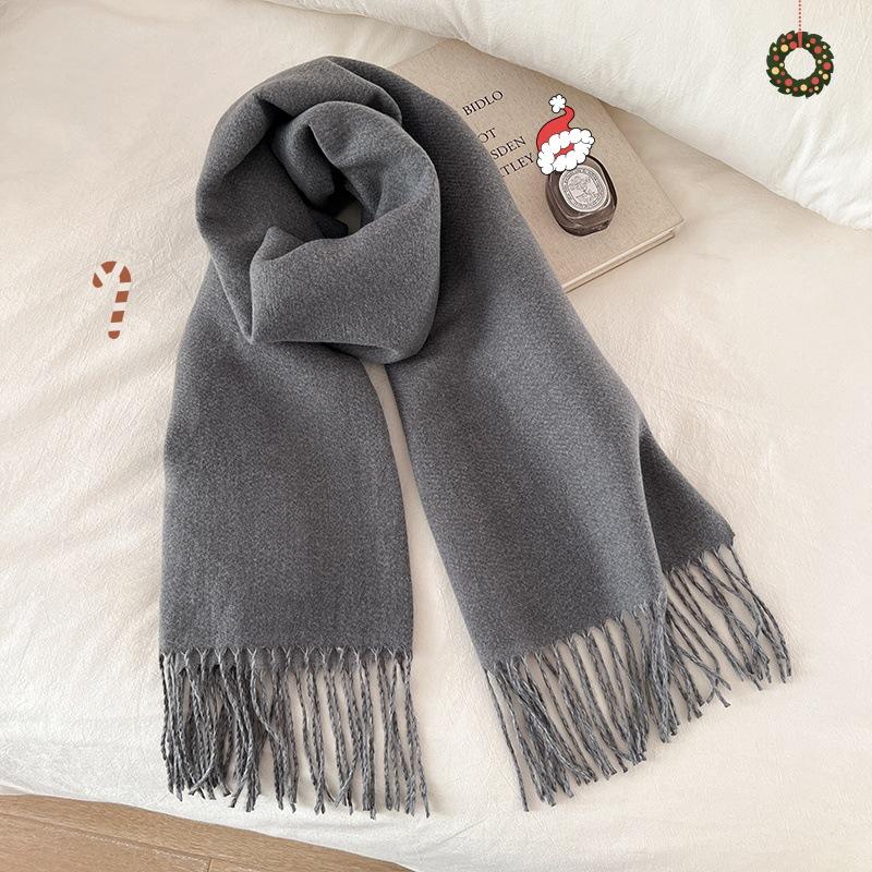 New quality scarf women's winter atmosphere Christmas gift warm scarf versatile soft waxy shawl
