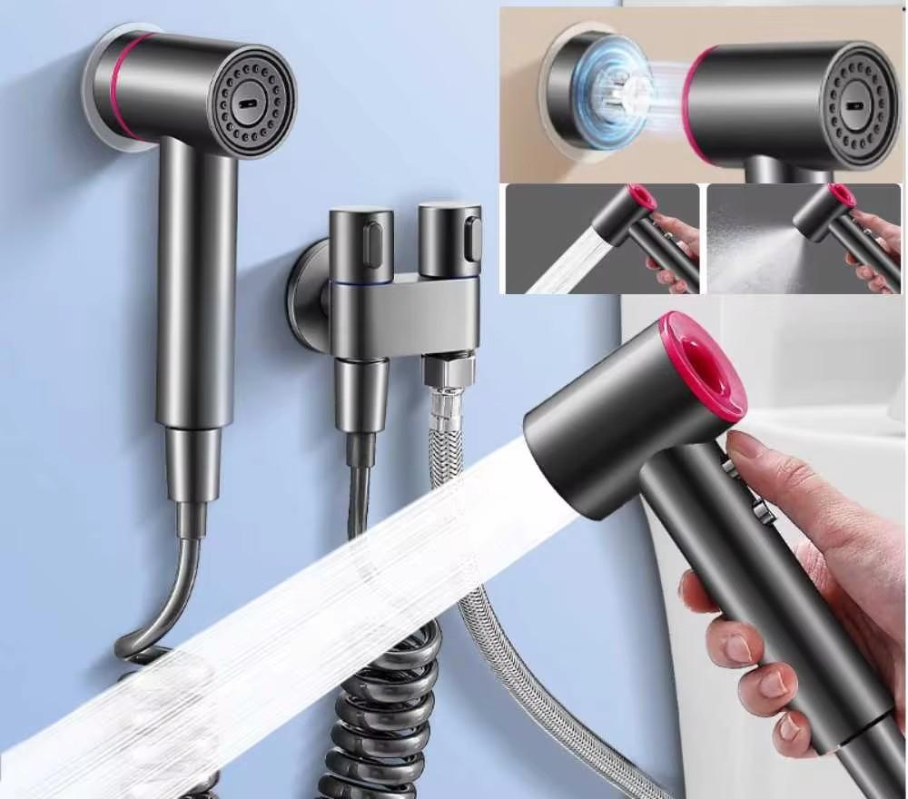 Upgraded High Pressure Handheld Bidet Toilet Sprayer Set Spray 2 Modes Toilet Bidet Faucet Sprayer Self Cleaning Shower Nozzle