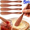 Phoebe Wood Butter Spreader Japanese Style Flat Thin Blade for Jam Cheese Toast Smooth Polished Handle Kitchen Gift Rustic 1