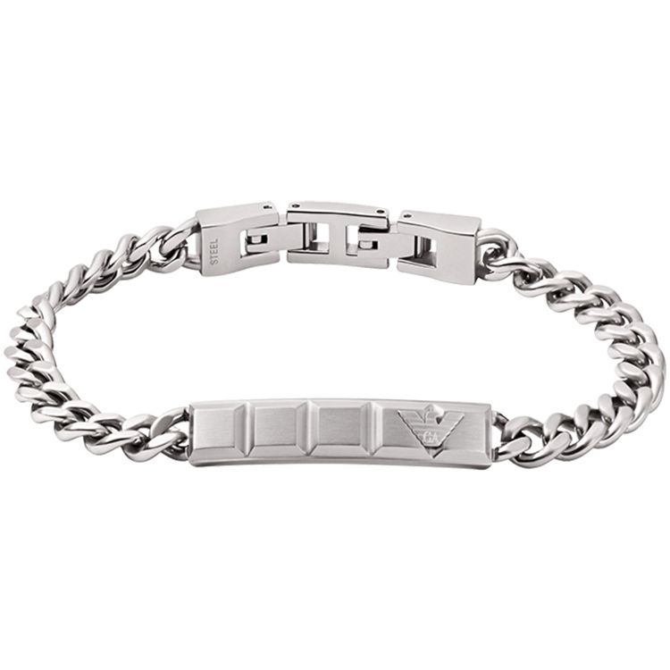 

Emporio Armani Hip Hop Fashion Silver Chain Cuban Link Bracelet Men Bracelets EGS2907040 Shopping Bag
