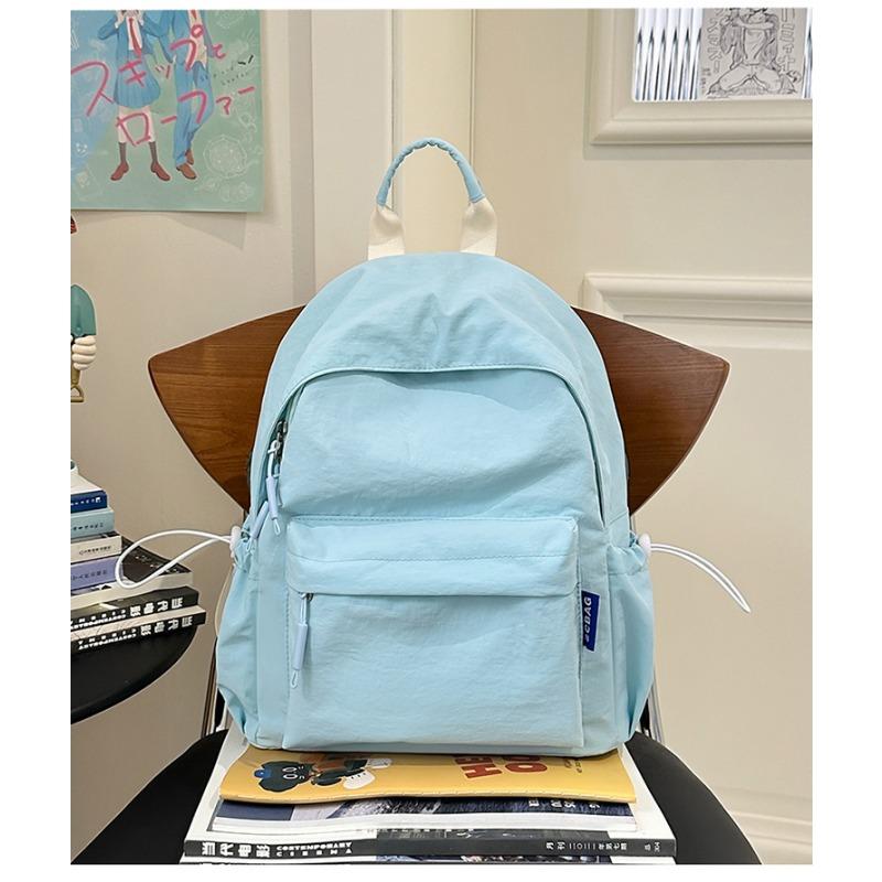 Japanese Soft Girl Bag Female Korean Version of Solid Color Joker Girl Backpack Junior High School Students High School Students Backpack.