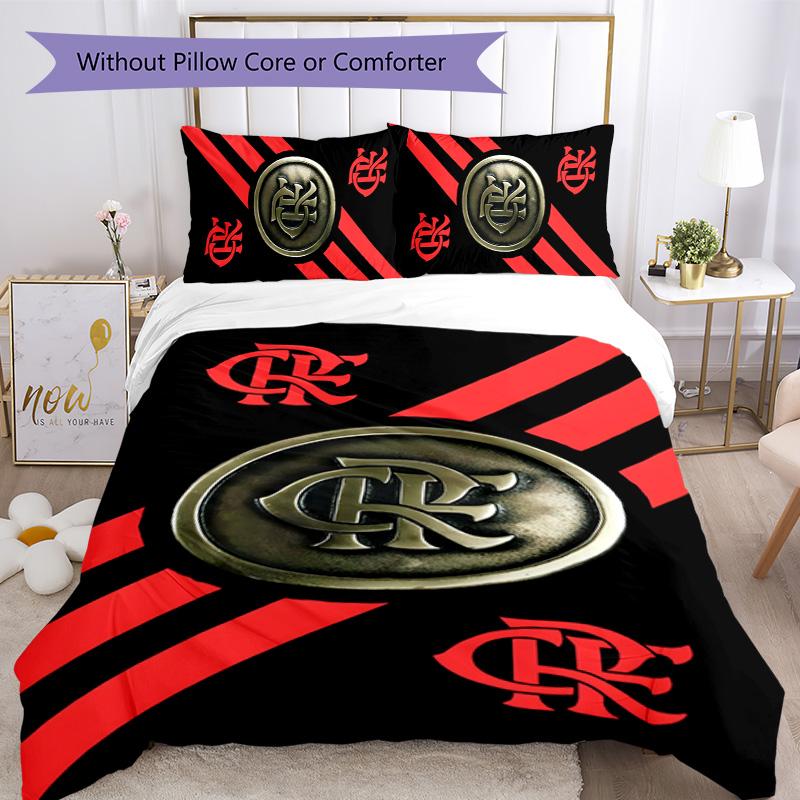 Flamengo 3-teiliges Bettwäsche-Set Bettbezug Verschluss Enthält 1 Bettbezug & 2 Kissenbezüge für Alle Jahreszeiten Schlafzimmer Zuhause Wohnheim Dekor