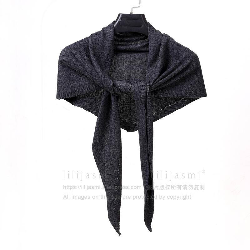 Women 160x40cm Triangle Scarf Shawl Wool Neck Warmer Solid Color Multipurpose Cowl Pashmina Female Soft Spring Knit Accessories