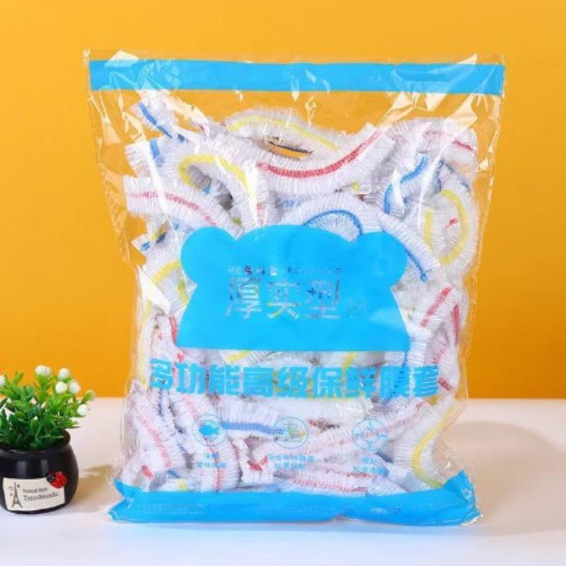 

100 шт. Утолщенные одноразовые кухонные пакеты-крышки из пластиковой пленки, без разрывов, пыленепроницаемые и запахонепроницаемые 100pcs