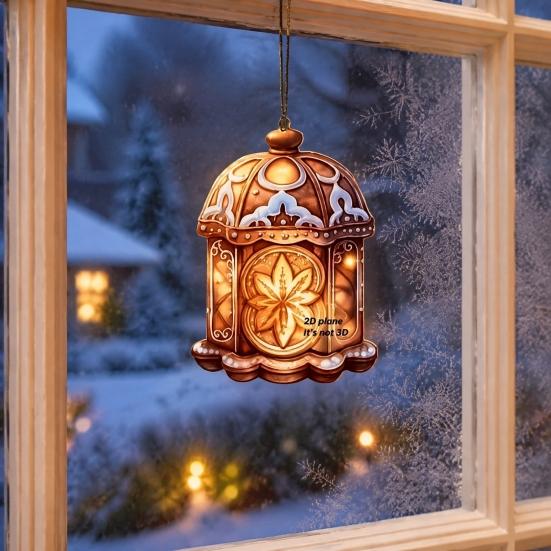 Gingerbread Man Hanging Ornaments 12/24/36Pcs Christmas Outdoor Decorations, Ornaments, 2D Double Sided Traditional Holiday Tree Decor Xmas for Office