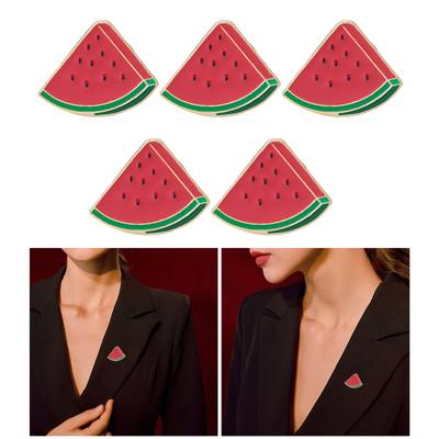 Fashion Charm Brooch Watermelon Enamel Pin Fashionable Fruit Brooch Watermelon Badges Present for Teens and Children