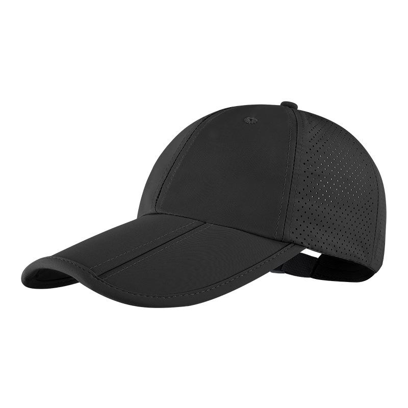 Summer Men's Tri-fold Baseball Cap Laser Engraved Hole Breathable Sun Cap Women's Sports and Leisure Cap