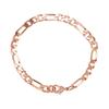 Vinterly Cuban Chain Pure Copper Bracelets for Men Women Adjustable Lobster Clasp Punk Anti-scratch 7-10.5 Inch Jewelry Charm