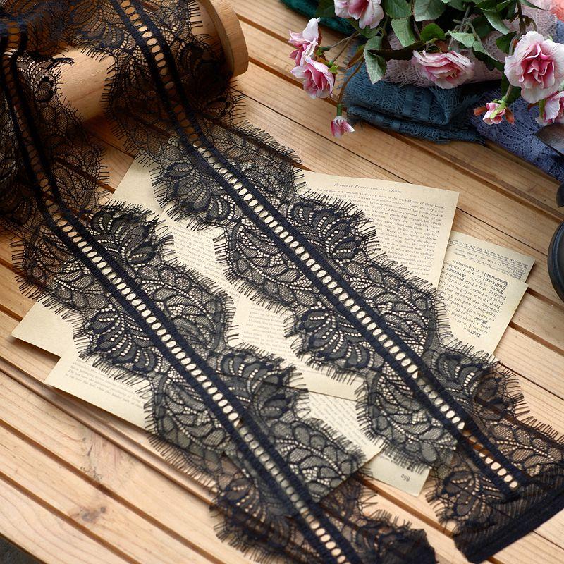 

3 метра, черно-белые ресницы, кружевная отделка, цветочная юбка «сделай сам», подол, рукава, вырез, кружевная одежда, вуаль, материал для украшения, ткань