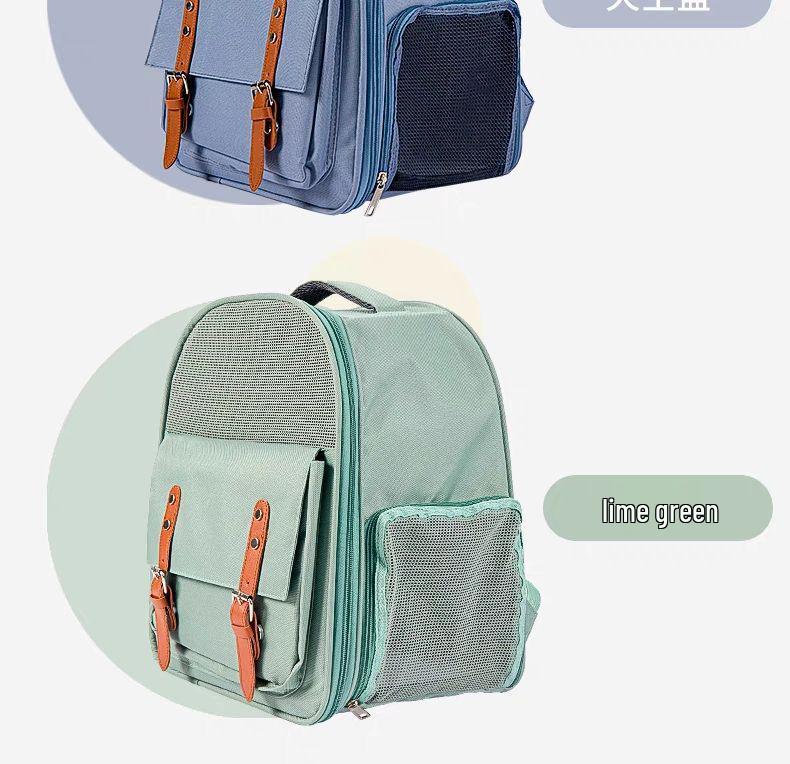 Foldable Transparent Cat Backpack - Portable Double Shoulder Outdoor Carrier