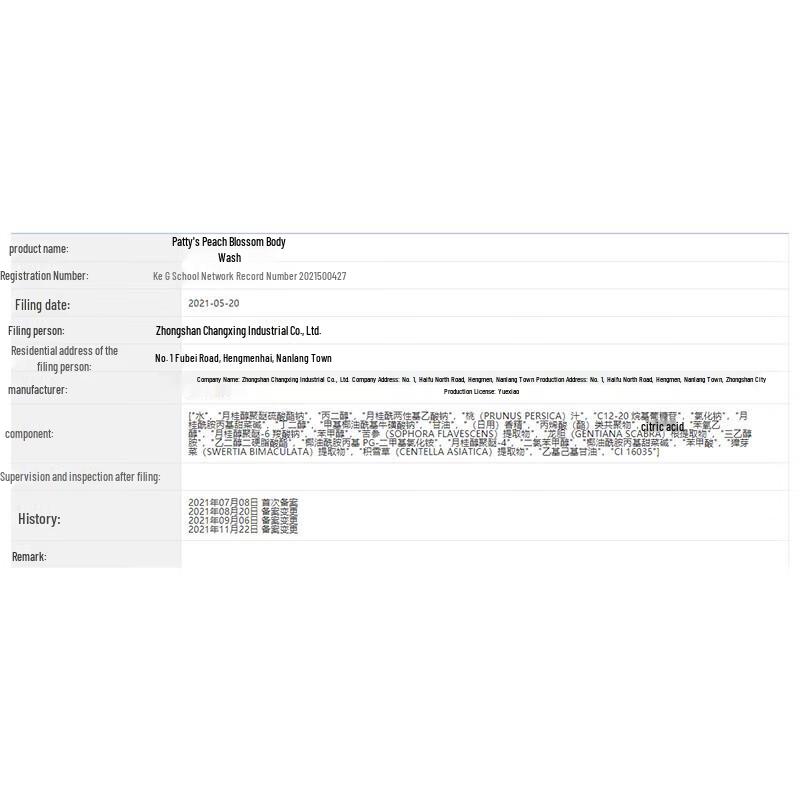 POTE Peach Perfume Shower Gel