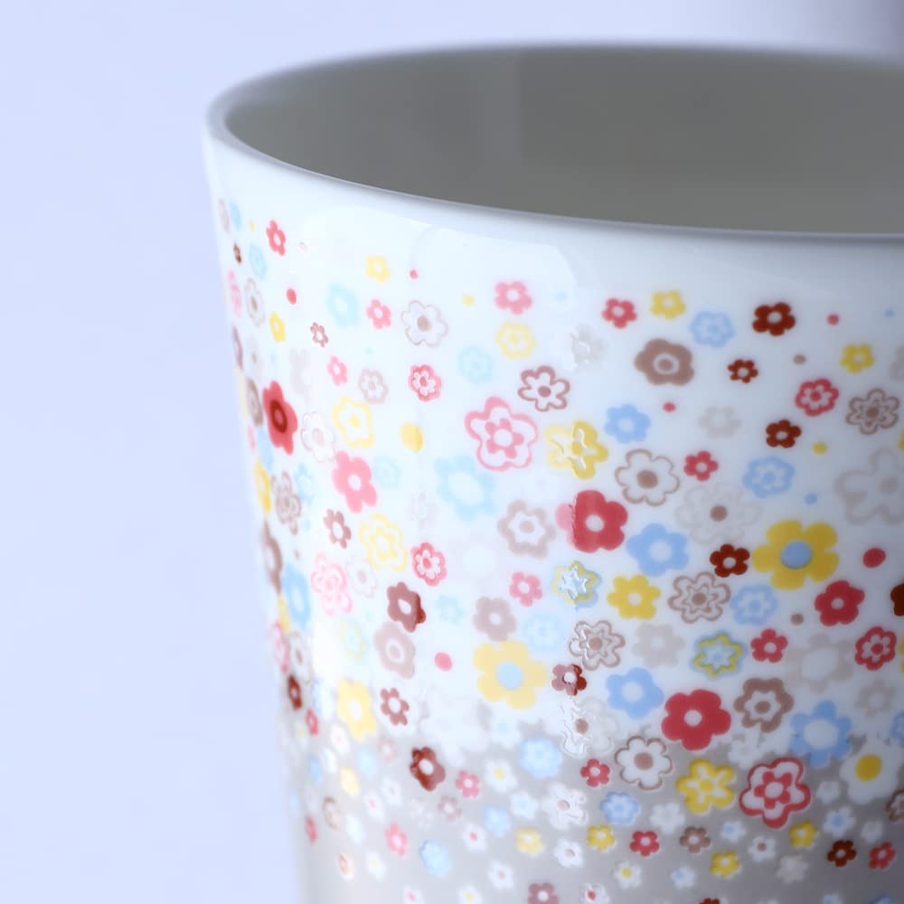 NARUMI Portulaca Mug, 340cc, Gray, Comfortable Matte Texture, Microwave-Safe, Dishwasher-Safe, Gift Boxed, 52447-2923