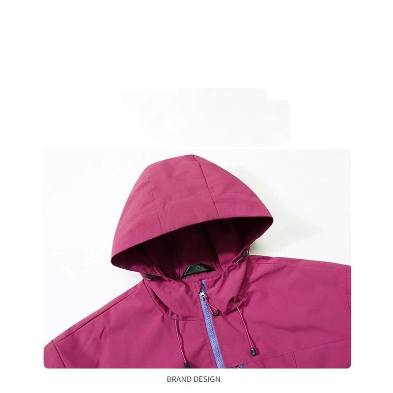 Windproof And Waterproof Hooded Jacket For Both Men And Women Outdoor Hiking Jacket With Multiple Pockets Casual Jacket