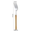 Abay Japanese Style 304 Stainless Steel Dining Forks with Wooden Handle