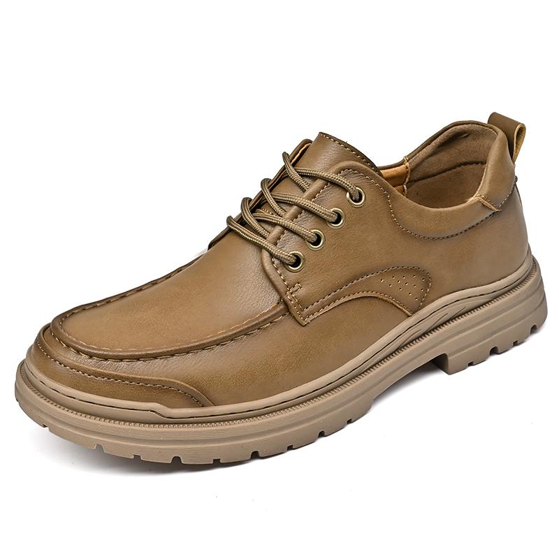 2024 Spring Autumn New Men's Genuine Leather Shoes Thick Sole Oxford Shoes Versatile Business Casual Shoes Men's Suit Shoes