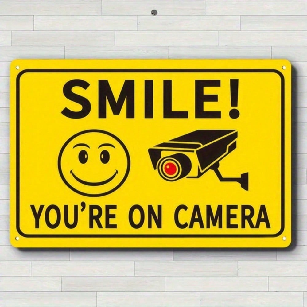 Funny Metal Sign Wall Art Surveillance Humorous Quote Home Office Decor