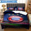 Zestaw pościeli miękkiej z nadrukiem FC Bayern München, 3 sztuki, w tym 1 poszewka na kołdrę i 2 poszewki na poduszki, idealny do sypialni, akademika, prezent dla fana