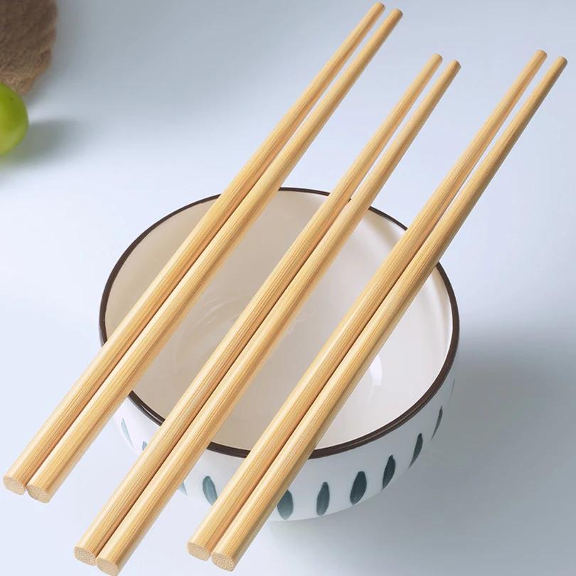 Premium Natural Bamboo Chopsticks with Crystal Tips Nanmu Bamboo Chopstick Set Mold-Resistant & Non-Slip Tableware