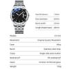Herren Wasserdichte Leuchtende Edelstahl Armbanduhr Einfacher Kalender Quarz Uhr Herrenmode Geschäftsuhr