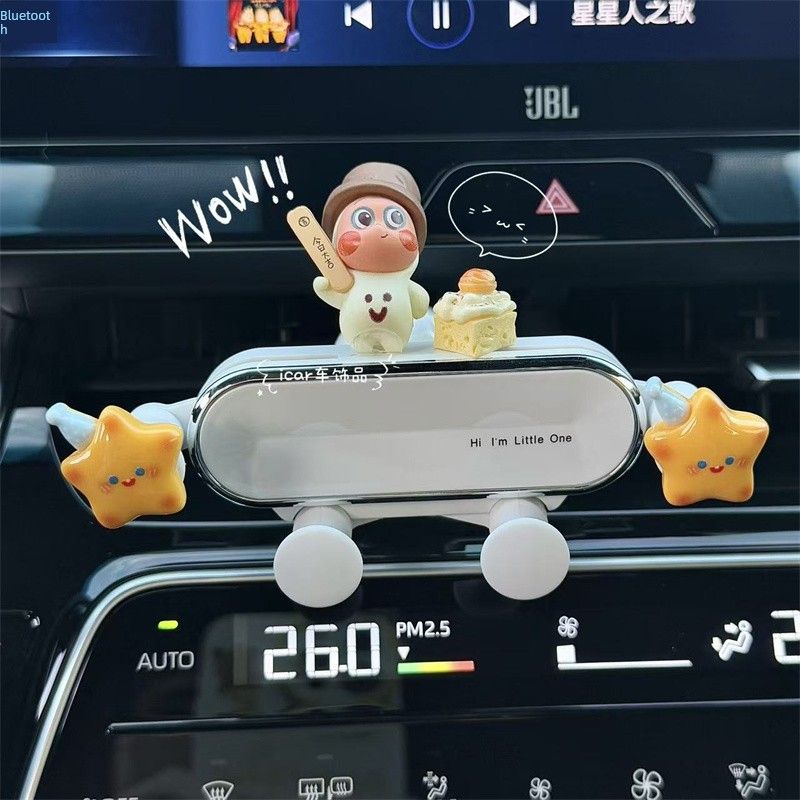 

Mobile Phone Car Mount Star Man 26 New Model Car Phone Holder Air Vent Navigation Dedicated Support Fixed Car Mount [White Phone Holder] XINGX Man Clown (Cake) Set
