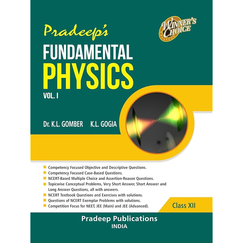 Pradeep'S Fundamental Physics For Class 12 (Vol. 1 & 2) Examination 202526