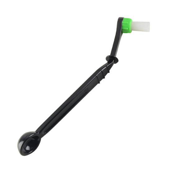 Double Head Anti-scalding Espresso Coffee Machine Curved Cleaning Brush Spoon