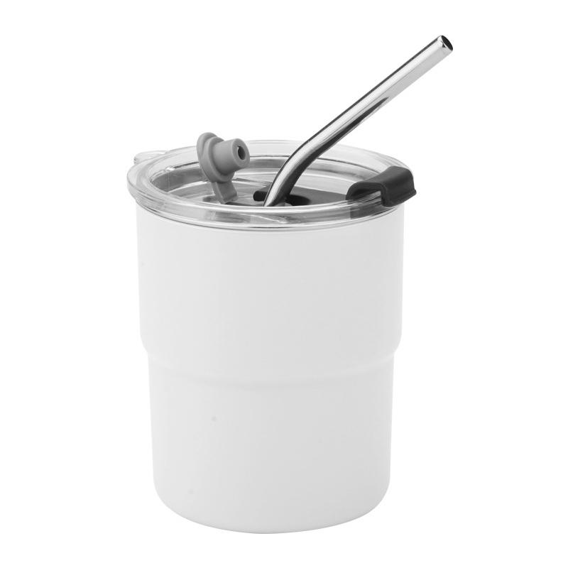 Outdoor Camping Travel Cup Cute Shot Glasses with Straw, Mini Shot Tumbler with Lid and Straw, Kawaii Insulated Tumblers