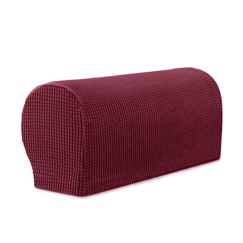 Elastic Merbau Sofa Armrest Cover - Thickened, Anti-slip, Solid Color Fabric