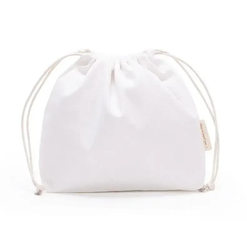Cotton Blended Drawstring Storage Bag Portable Holiday Gift Bags for Candy,Sundries Package Pouch Reusable Home Organize Bags
