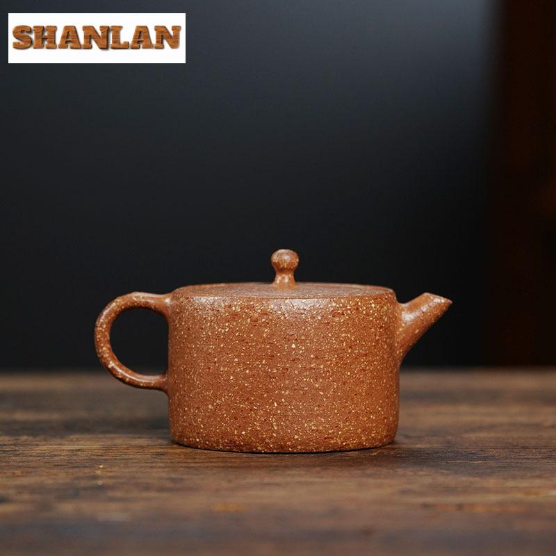 150ml Exquisite Yixing Purple Clay Teapots Famous Artists Handmade Jade Pillar Pot Raw Ore Coarse Sand Kettle Zisha Tea Set Gift