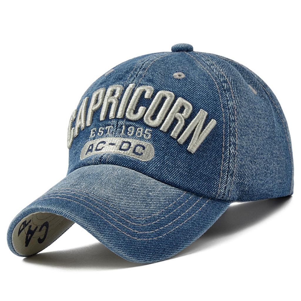 Unisex CAPRICORN Letter Embroidery Baseball Caps Outdoor Adjustable Spring and Autumn Casual Sunscreen Hat