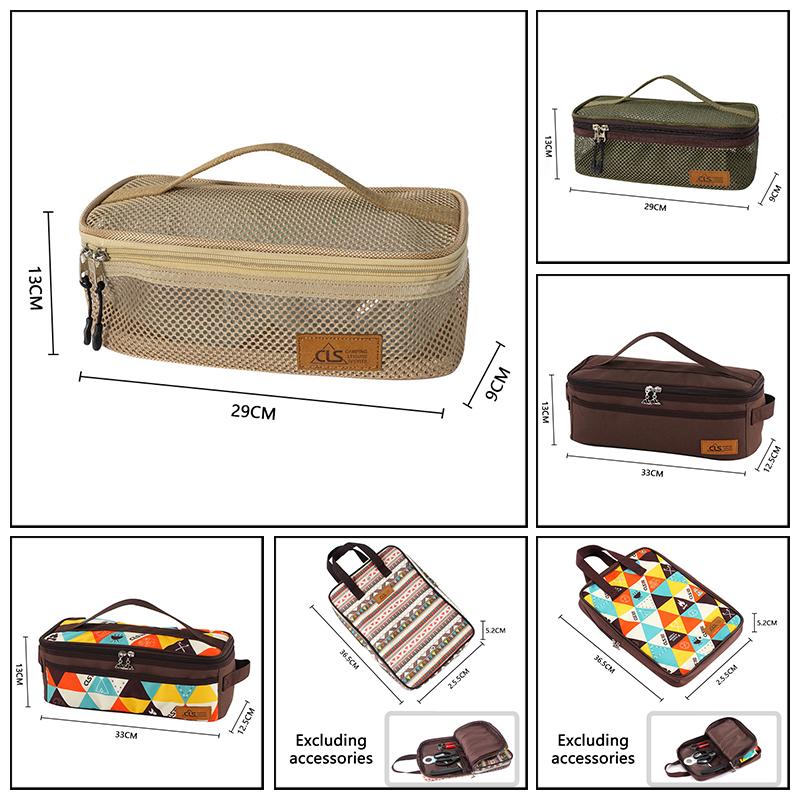 Multi-Purpose Lightweight Water-Resistant Organizer Bag Camping Cookware Travel Toiletry Storage for Road Trips & Hiking