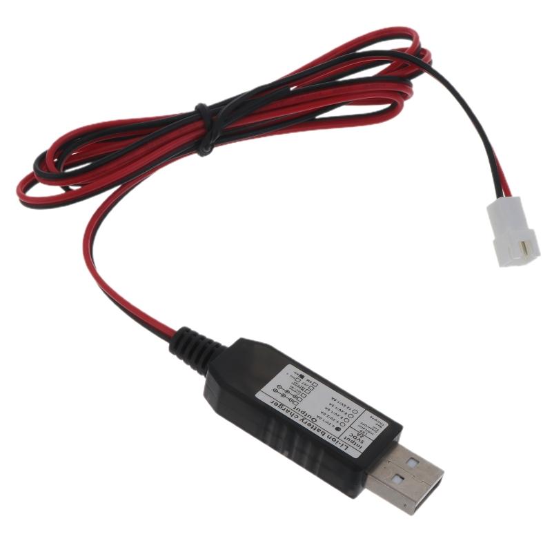 100cm Universelles USB 5V 2A auf 4.2V 1A 2-Pin XH 2.54mm Ladekabel für 3.7V Lithium-Akkupack Spielzeug und mehr