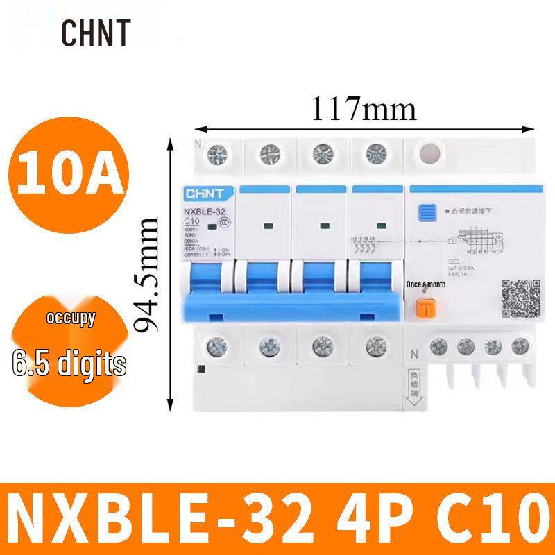 Chint Leakage Protector Circuit Breaker: 2P, 1P3P+N, 4P with Leakage Protection (32A, 20A, 40A, 63A) Air Switch