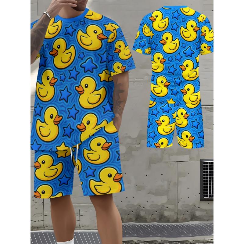 Fun little yellow duck star pattern men s suit S