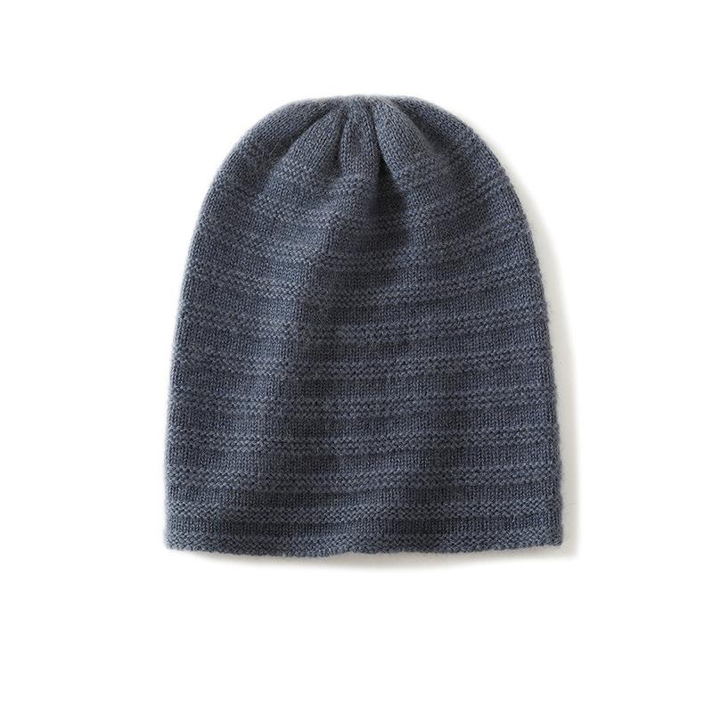 

Cashmere Autumn and Winter New Style Women s High End Solid Color Cable Thickened Warm Fashion Knitted Casual Hat One Size