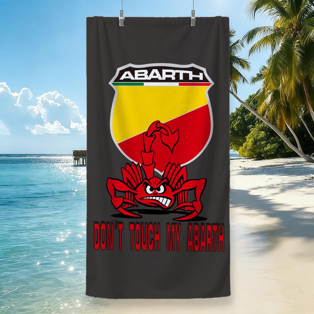 Marke Abarth Handtuch Mikrofaser Strandtuch, schnelltrocknend, sandfrei, ultrafeine Faser, super weich.