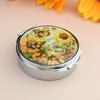 Portable Metal Jewelry Organiser With Mirror And Secure Closure For Travel Storage Container with Compartment Y08E
