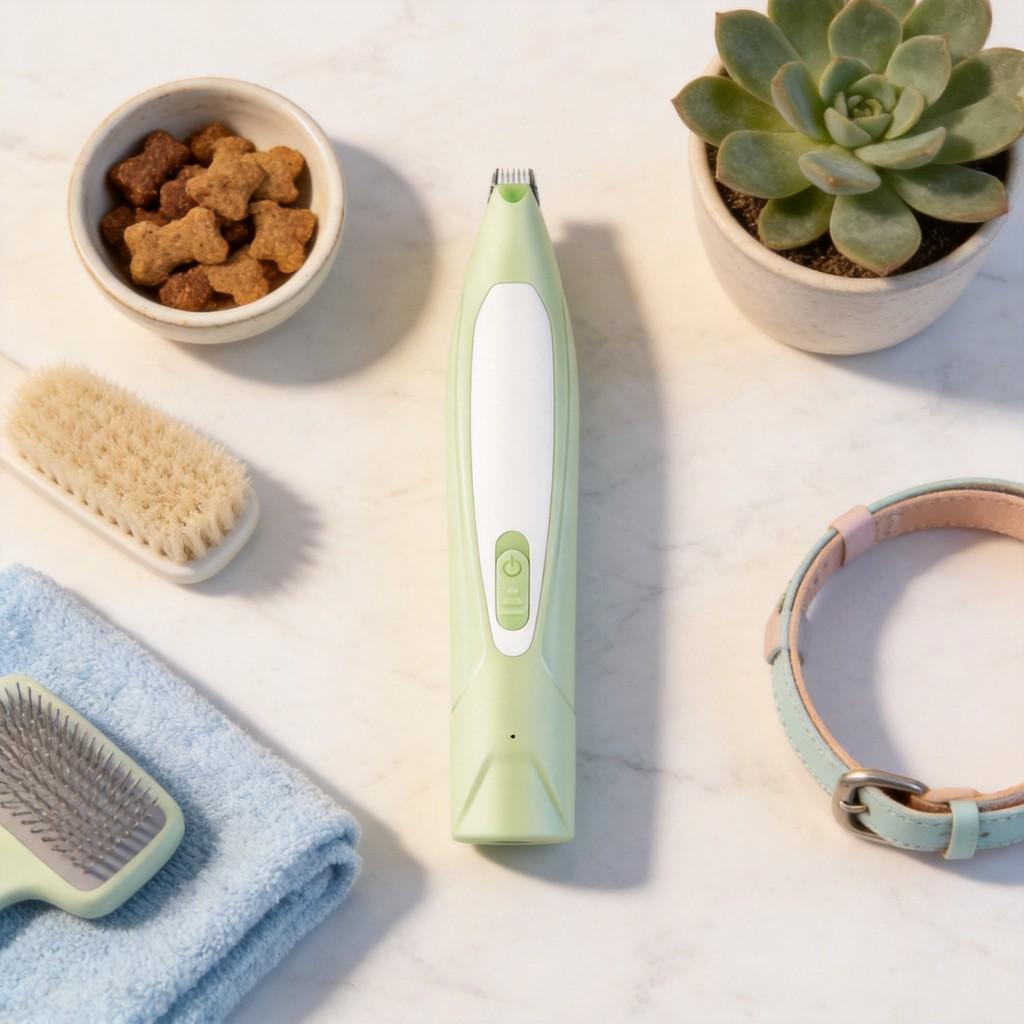 Dog Paw Hair Trimmer Electric Grooming Tool With Led Light For Home Use