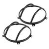 X AUTOHAUX Headlight Grille Guard Protector Covers for Jeep Wrangler JK, Black Round Headlight Grille Covers, 1 Pair