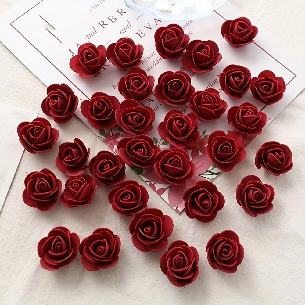3.5CM Foam Rose Flower Heads for DIY Crafts and Wreath Decoration