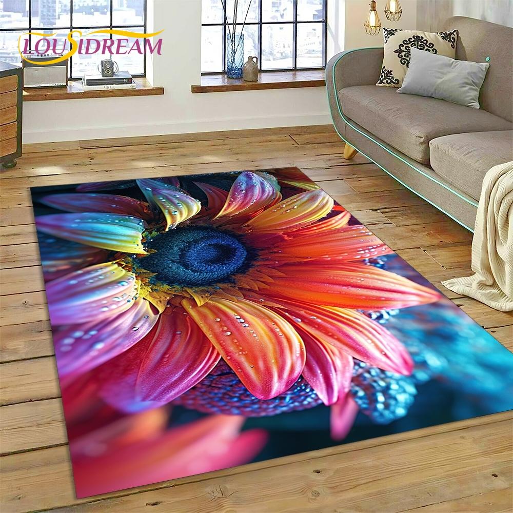 

Килим із трояндами Nordic Love Романтичний килимок для домашнього декору у вітальні, спальні, килимок для підлоги, нековзка прикраса для дивана. 230x160cm( 90x62in )