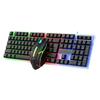 Game Office Universal Light Wired Keyboard And Mouse Set Mechanical Feel Floating High Key Cap Rebound Comfort Game Mouse Set
