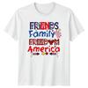 Friends Family Freedom America USA Patriotism Fourth of July Unisex Unisex Graphic