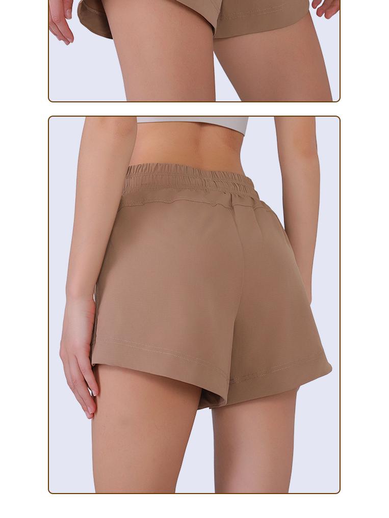 Women's Quick-Dry Breathable Yoga and Running Shorts - Casual Elastic Waist Sport Pants