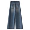 2025 Women's Petite Loose Drape Cropped Straight-Leg Jeans for Spring & Autumn