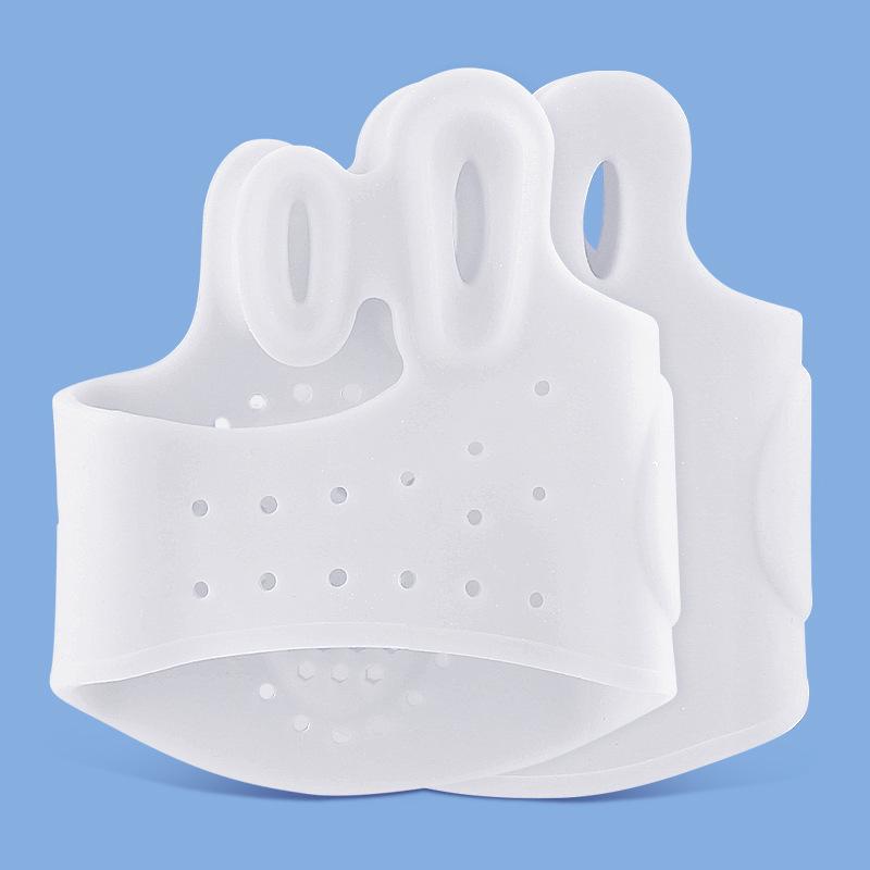 Double-Hole Bunion Toe Separator with Padded Arch & Forefoot Massaging Pad